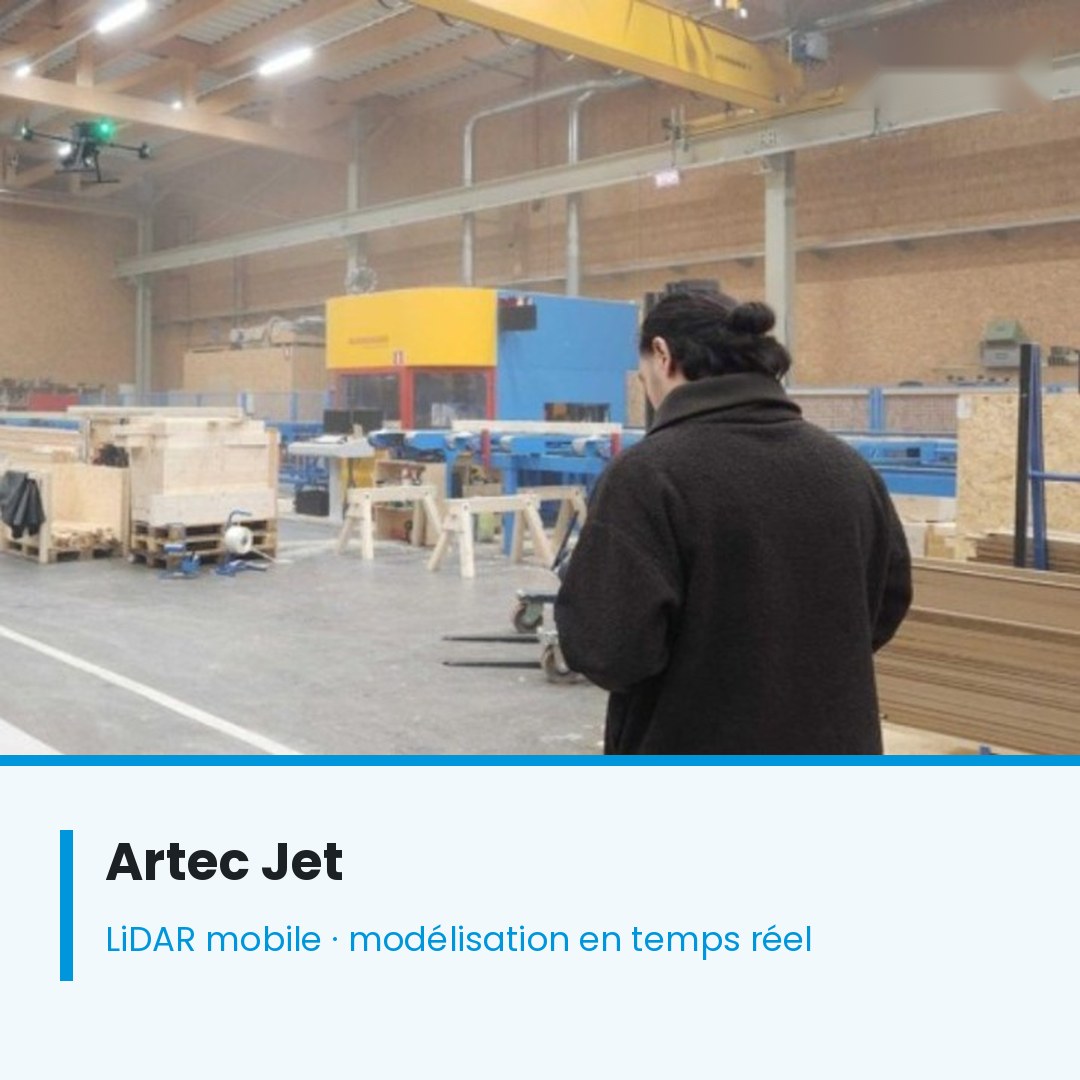 Artec Jet – scanner 3D LiDAR mobile pour sites industriels