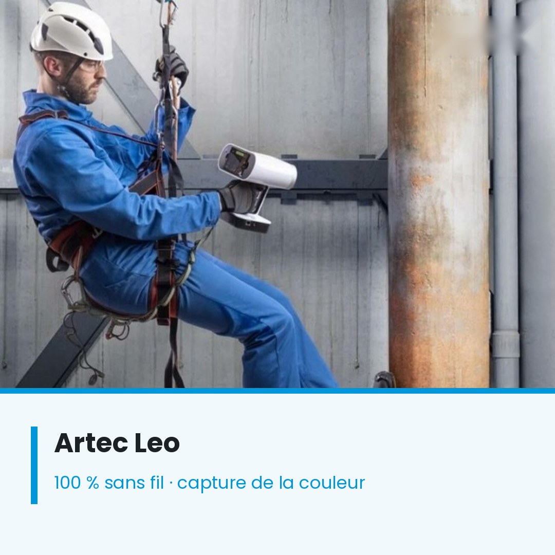 Artec Leo – scanner 3D portable sans fil avec capture de la couleur