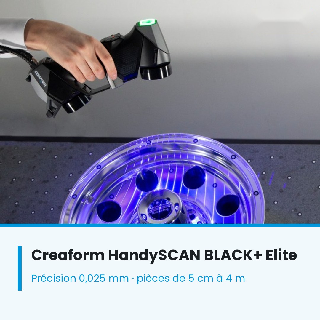Creaform HandySCAN BLACK+ Elite – scanner 3D métrologique, précision 0,025 mm