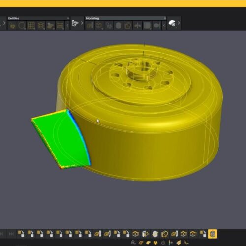 Comparaison du modèle CAO au scan par carte de couleurs dans Peel CAD Pro
