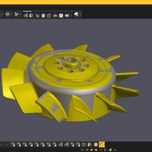 Modèle solide reconstruit à partir d’un scan 3D dans Peel CAD Pro