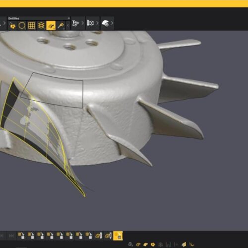Création de surfaces NURBS sur un maillage dans Peel CAD Pro